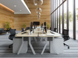 Bureau moderne by SMART INSIDE Spécialiste de la conception et réalisation d’aménagements d’espaces professionnels​-Gestion travaux bureaux